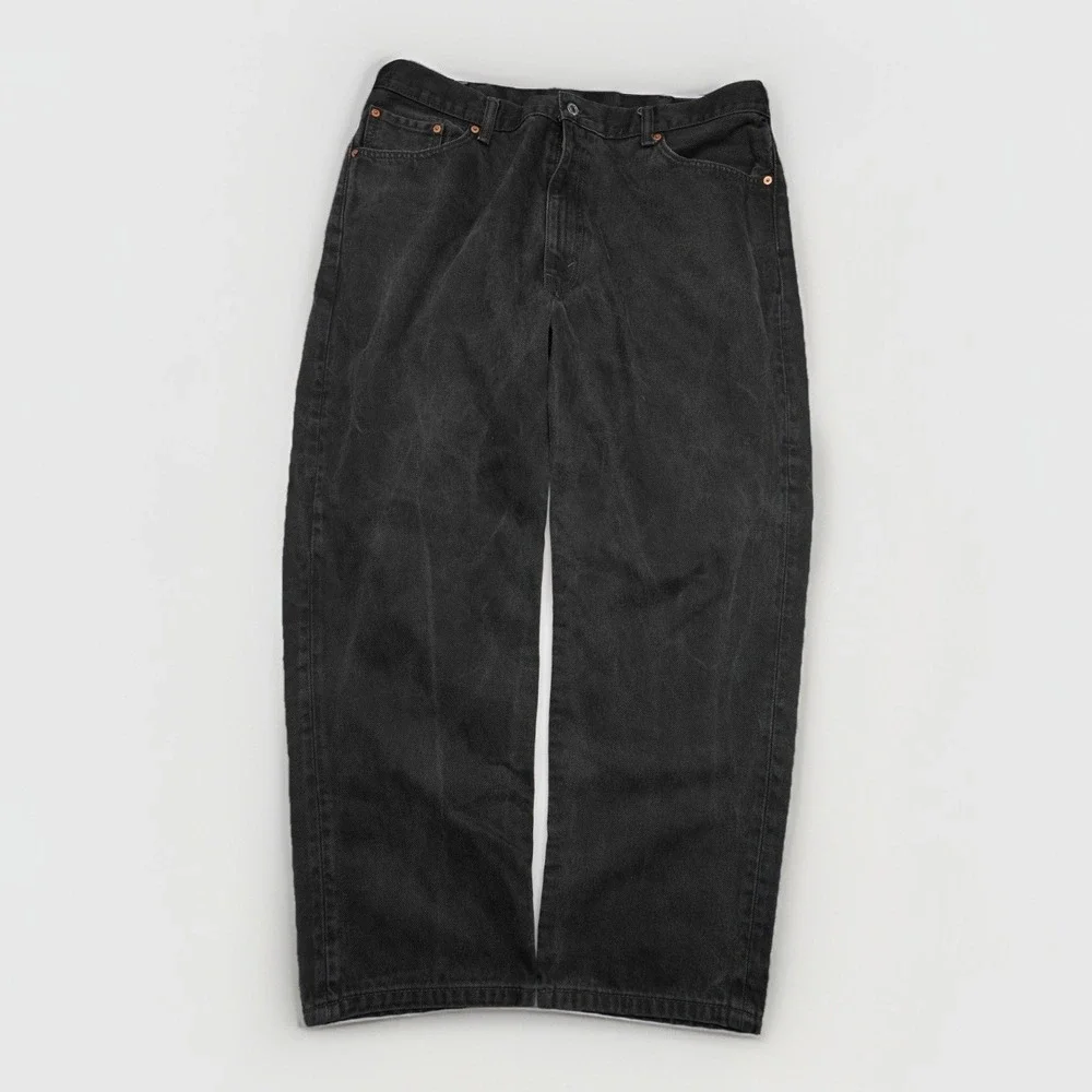Levis 550‎ Black Jeans Men's 42x30 (40X29) Denim Relaxed Fit Casual Pants Baggy